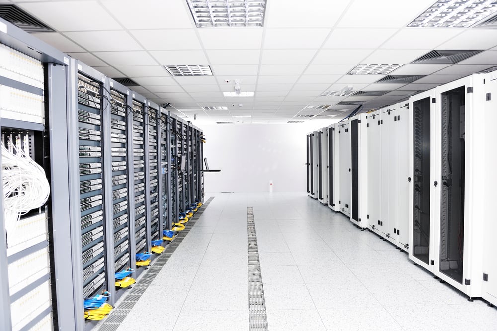 network server room with computers for digital tv ip communications and internet-1